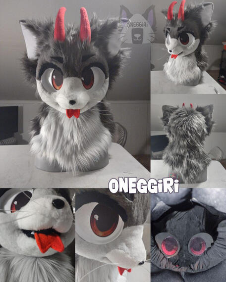 Gray Demon cat fursuit
