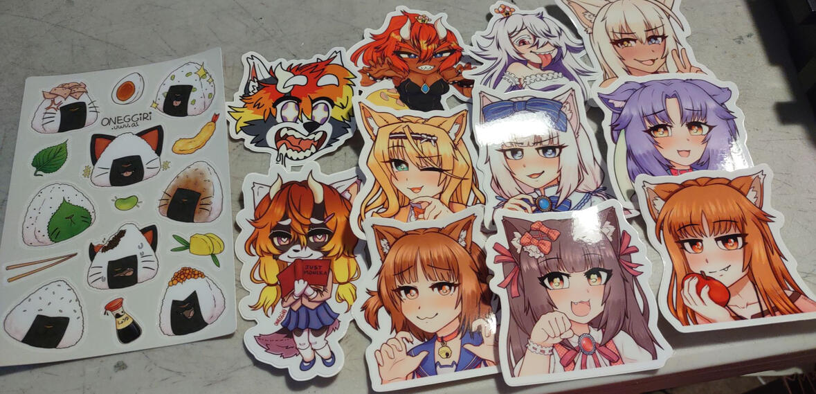 collection of stickers
