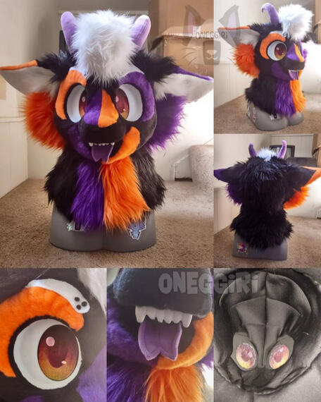 halloween themed goat fursuit