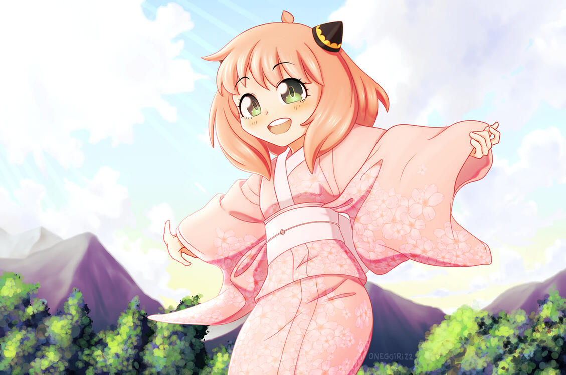 illustration of anya from spy x family